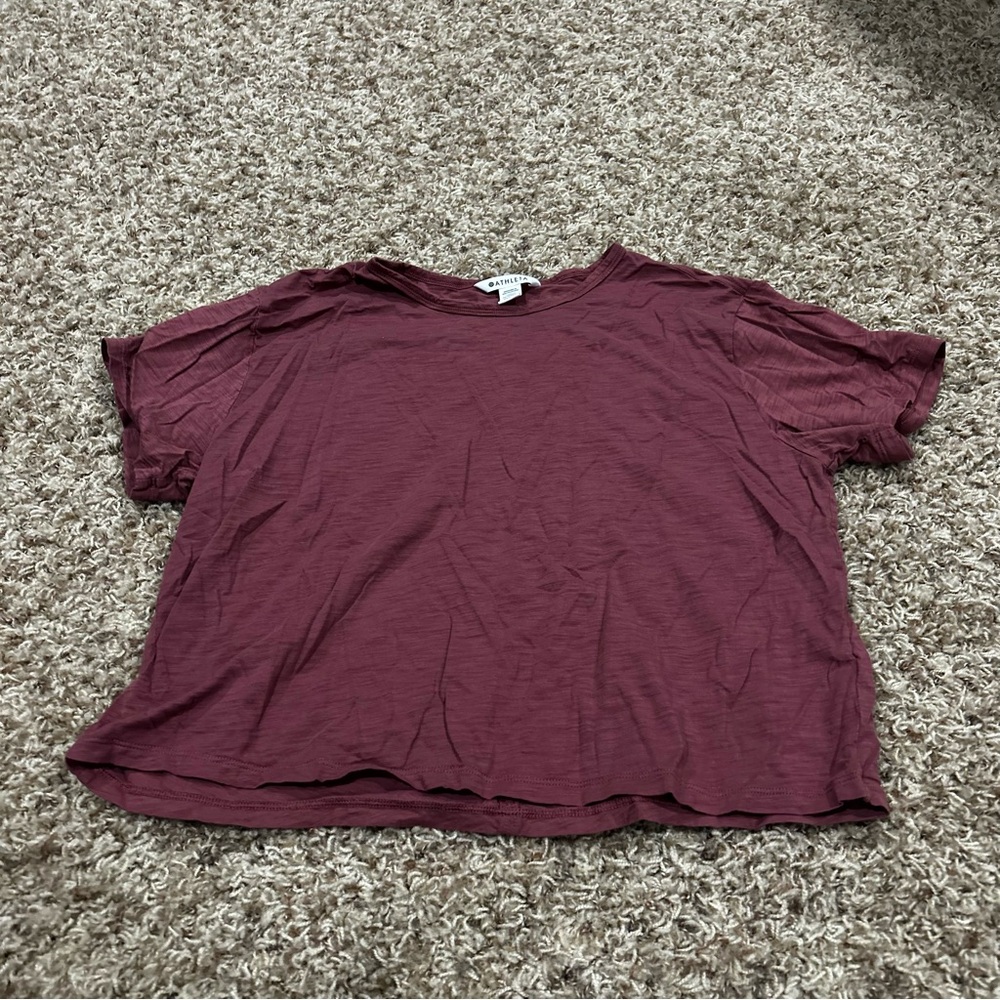 Athleta Women’s Size Large Maroon Cropped TShirt